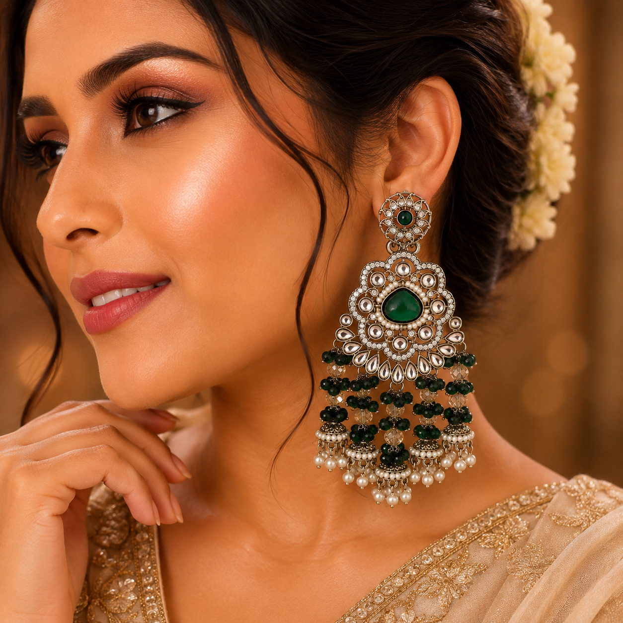 Zinat Earrings - Green