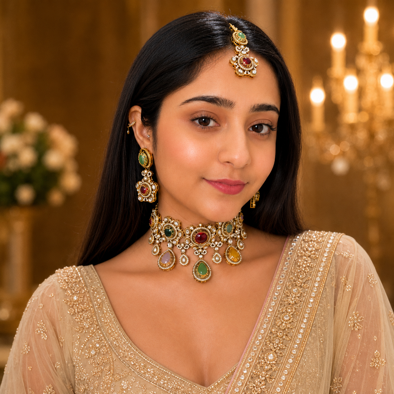 Adya Sabya Choker - Multi