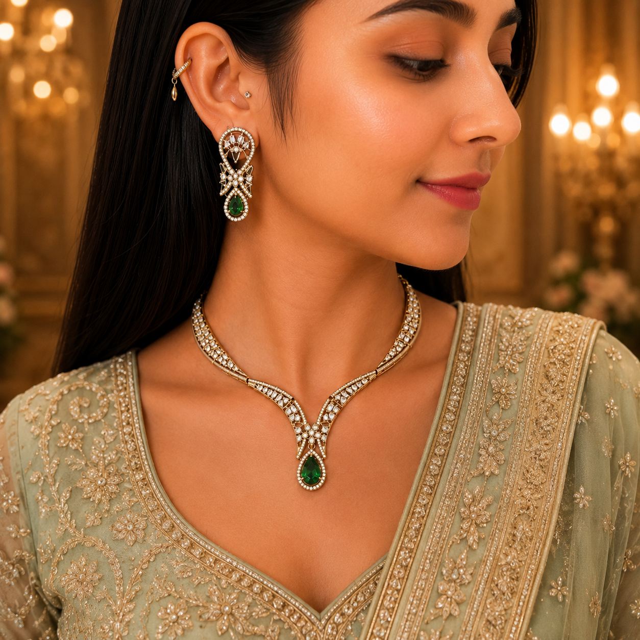 Ishima Ad Necklace - Green