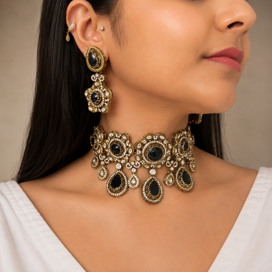 Adya Sabya Choker - Blue
