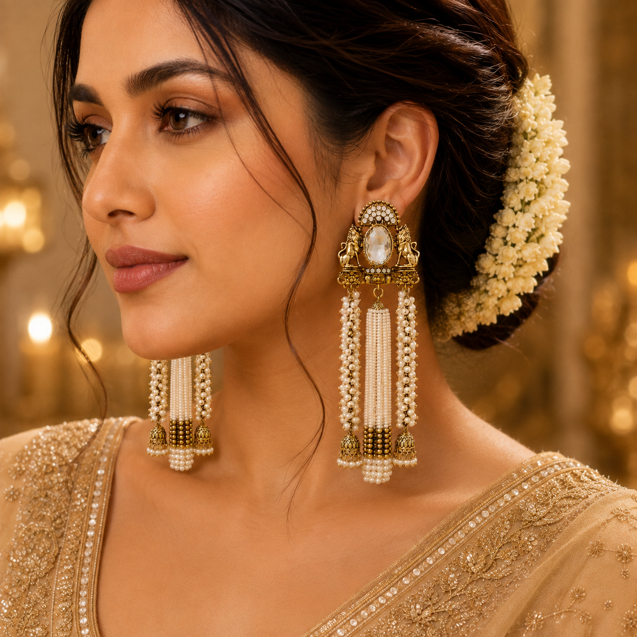 Laxmi Earrings- Gold