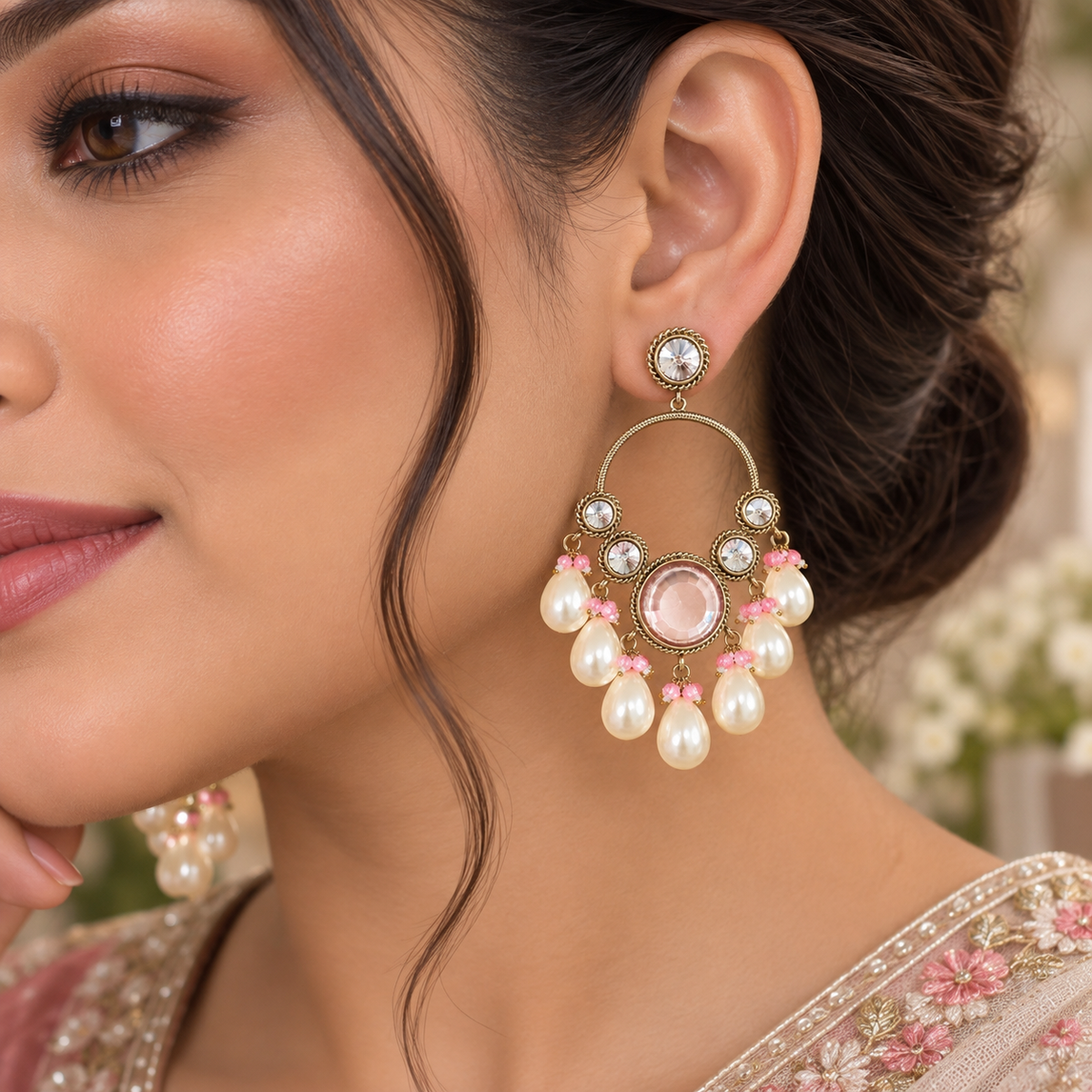 Ruhbani Chandbali - Pink