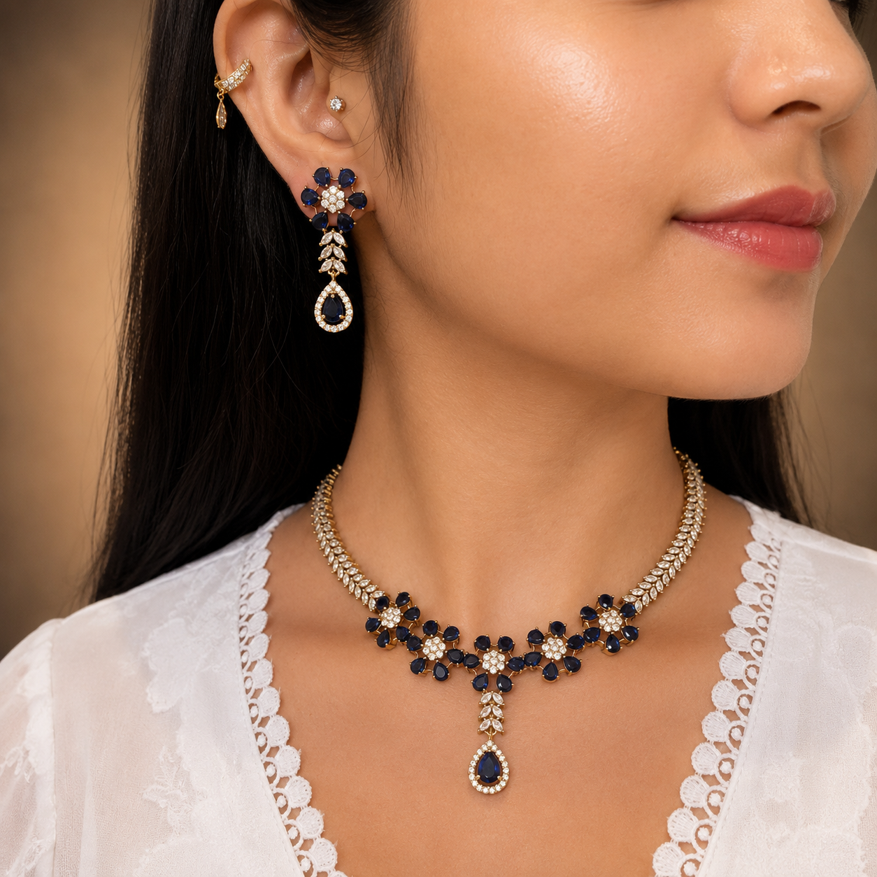 Tisha Ad Necklace - Blue