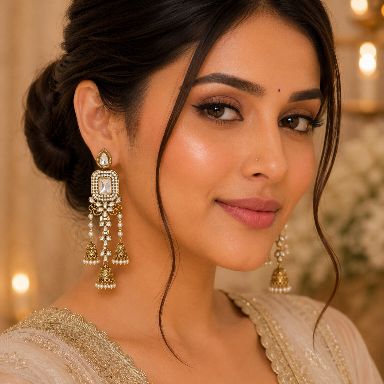 Meru Earrings - White