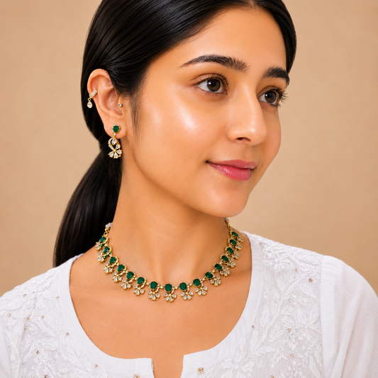 Ritu Ad Necklace - Green