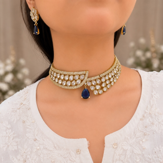 Akshara Ad Choker - Blue