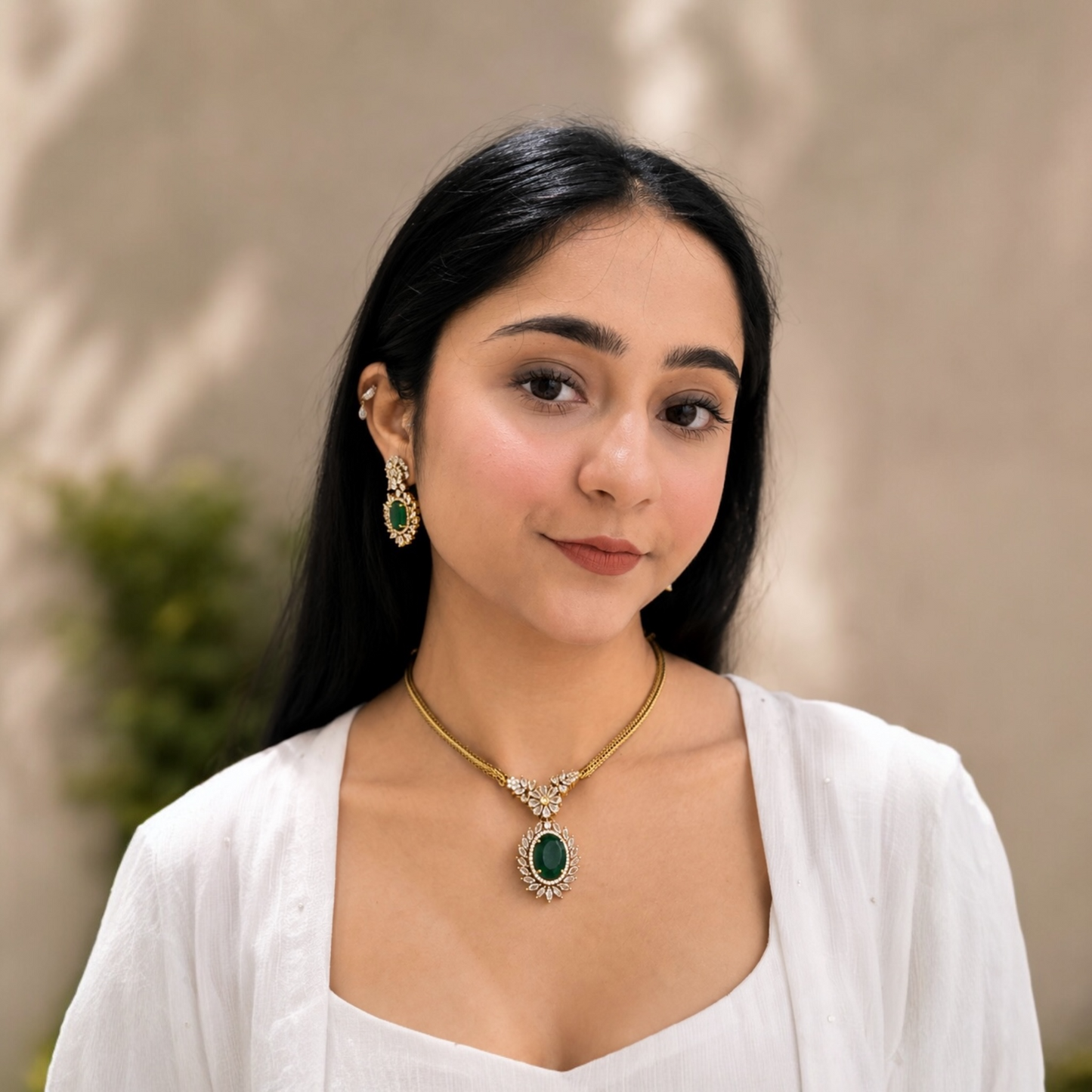 Inayat Ad Necklace - Green