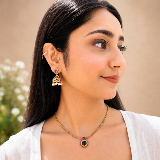 Mira Pendent Necklace - Green
