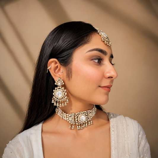 Asmira Moissanite Choker - White