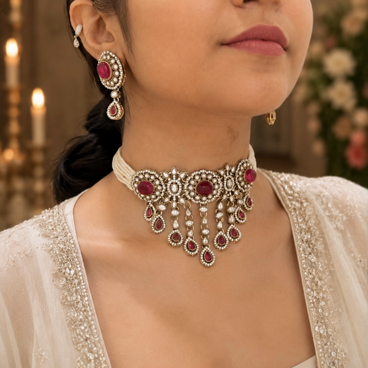 Vrinda Waterfall Choker - Rani