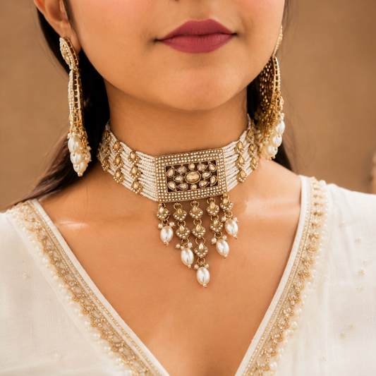 Muskan Jadau Choker-Gold