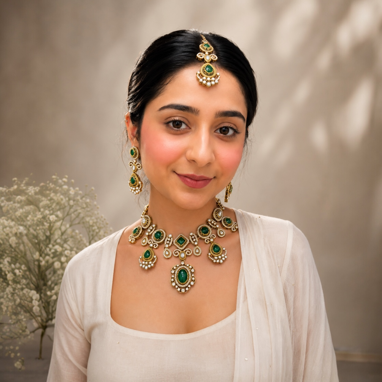 Preeti Sabya Necklace-Green
