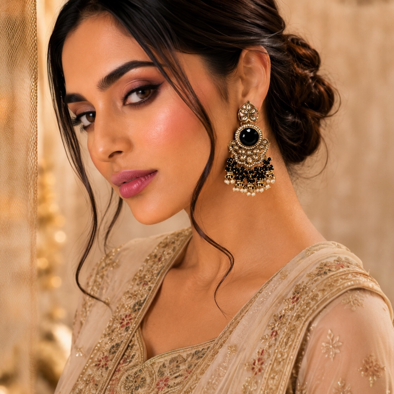 Sidya Earrings - Black
