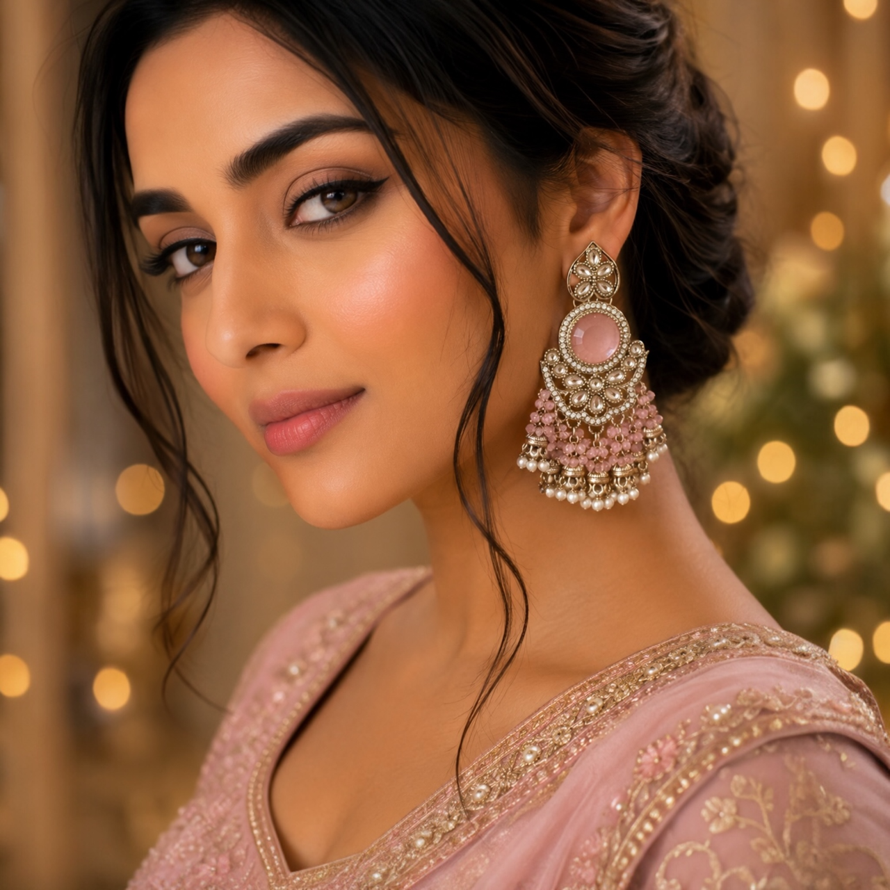 Sidya Earrings - Pink