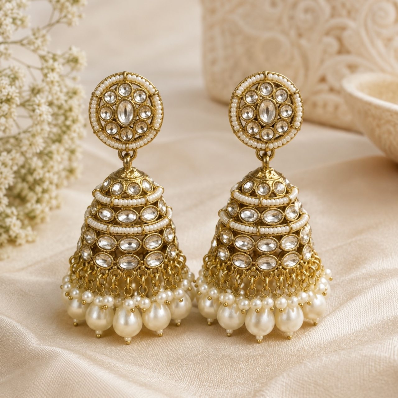 Mirab Jhumki - White