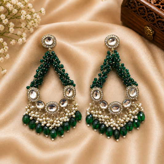 Saryu Earrings - Green