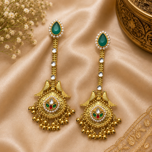 Vanshika Earrings - Mint