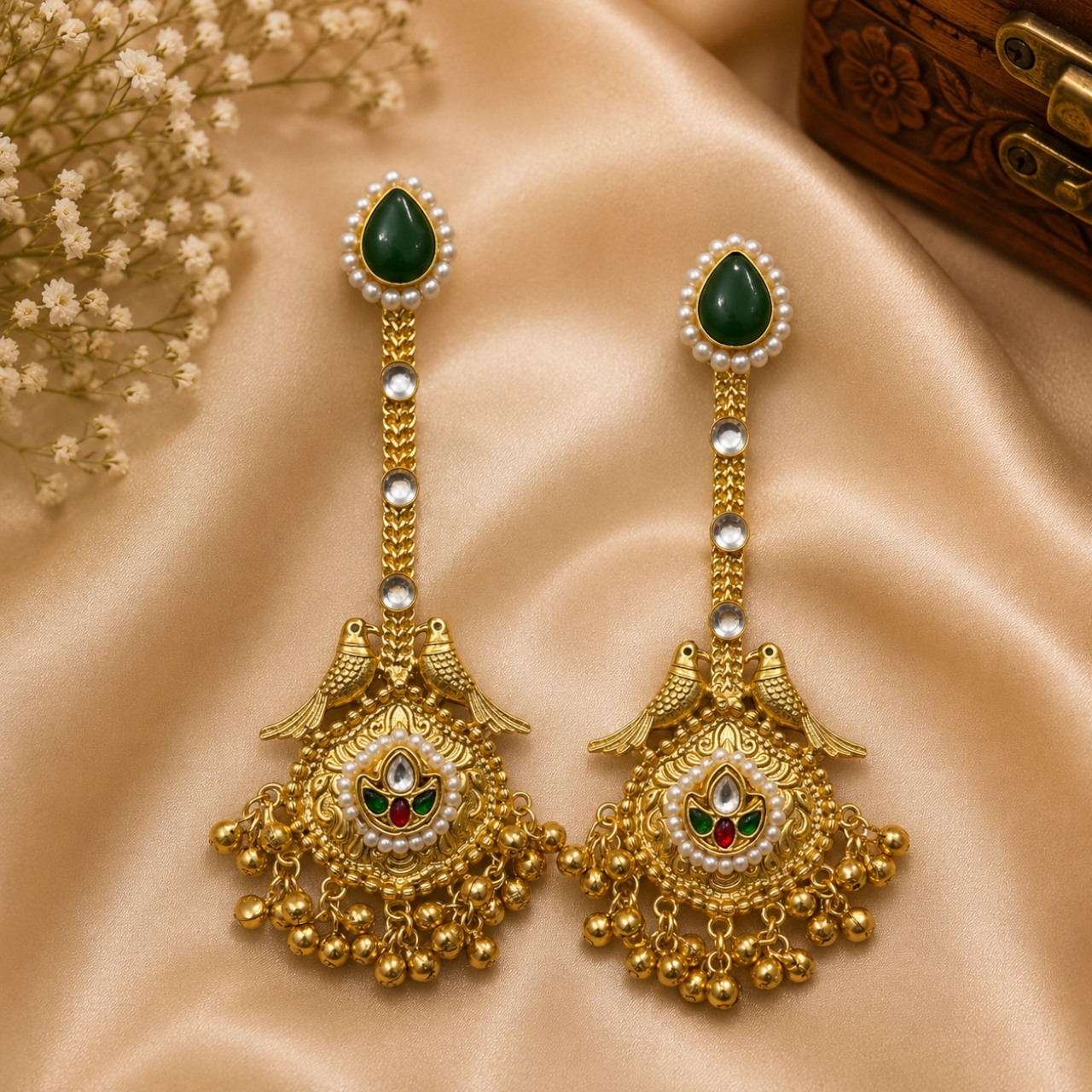 Vanshika Earrings - Green