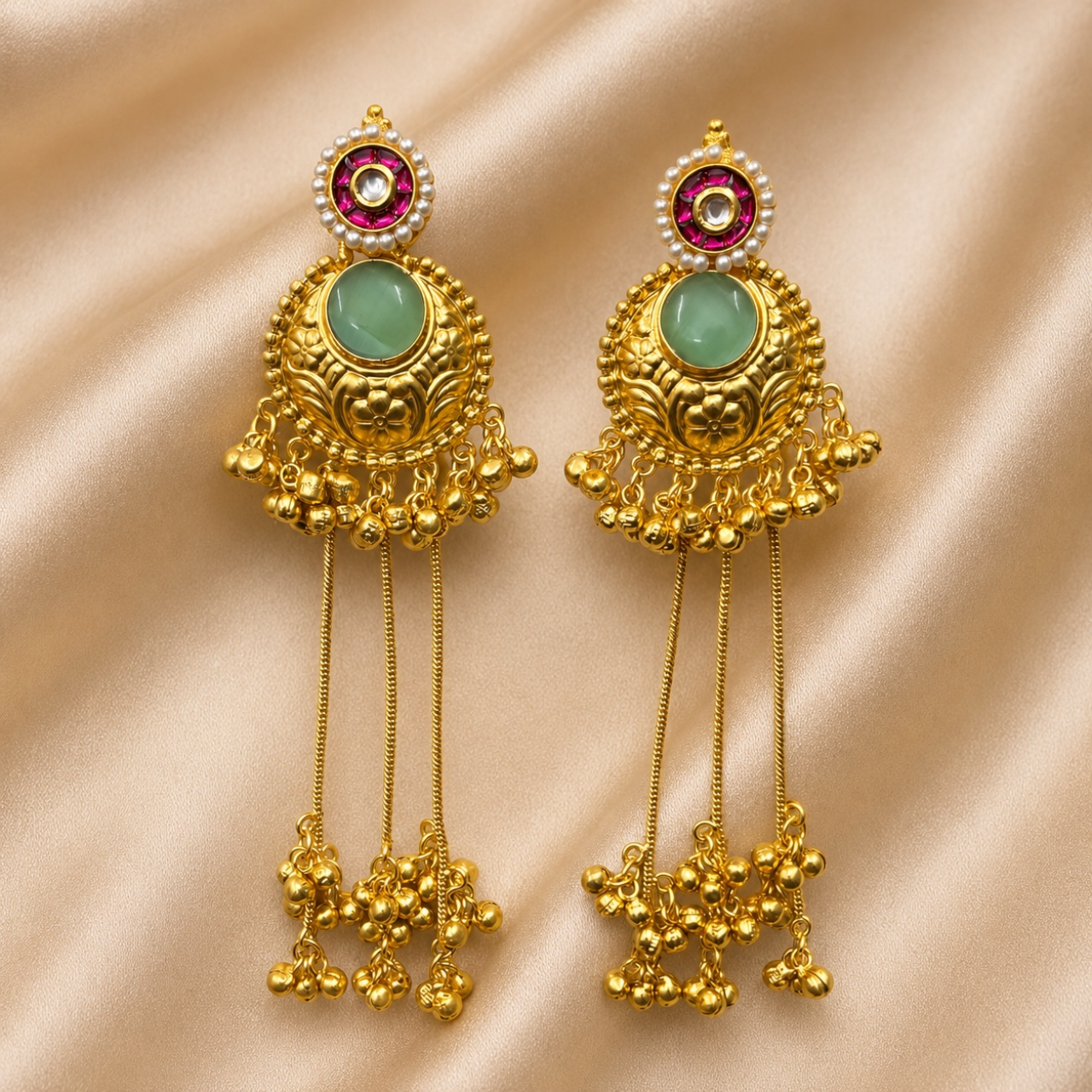 Saira Earrings - Mint