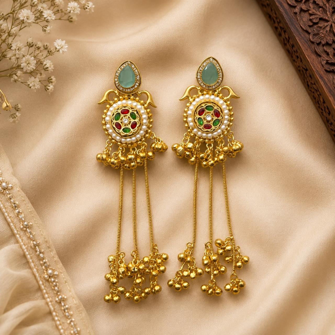 Lily Earrings - Mint