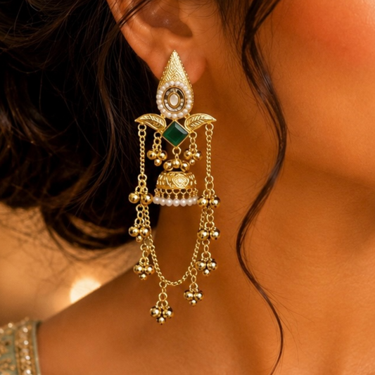 Yashna Earrings - Green