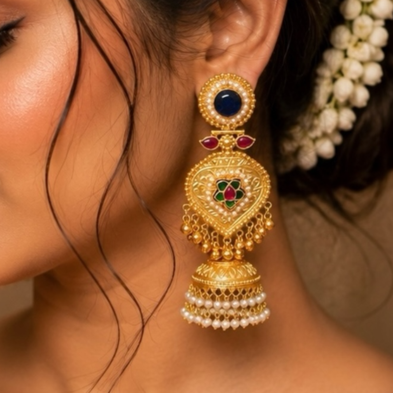 Mahima Earrings - Blue
