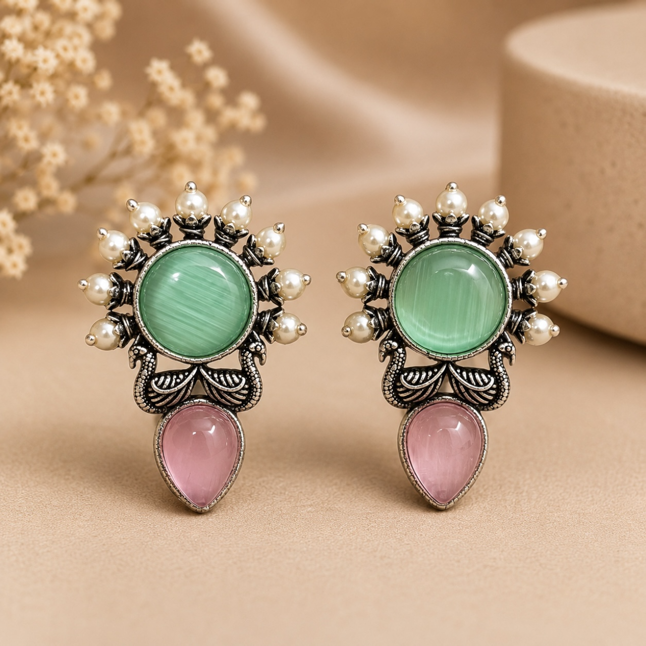 Sun Brass Earrings - Multi