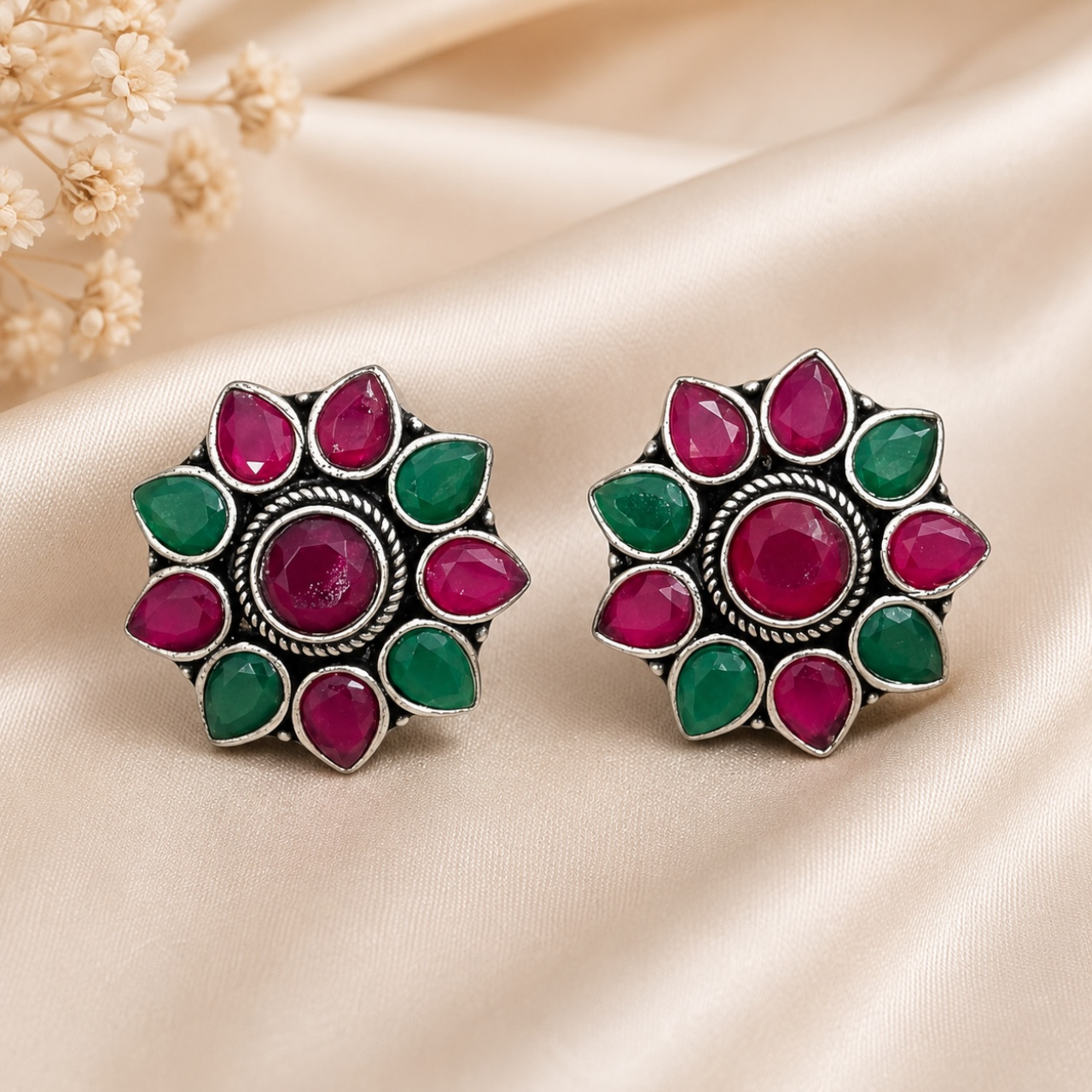 Rose Brass Studs - Multi