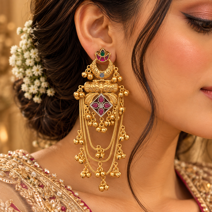 Qurbat Earrings - Ruby