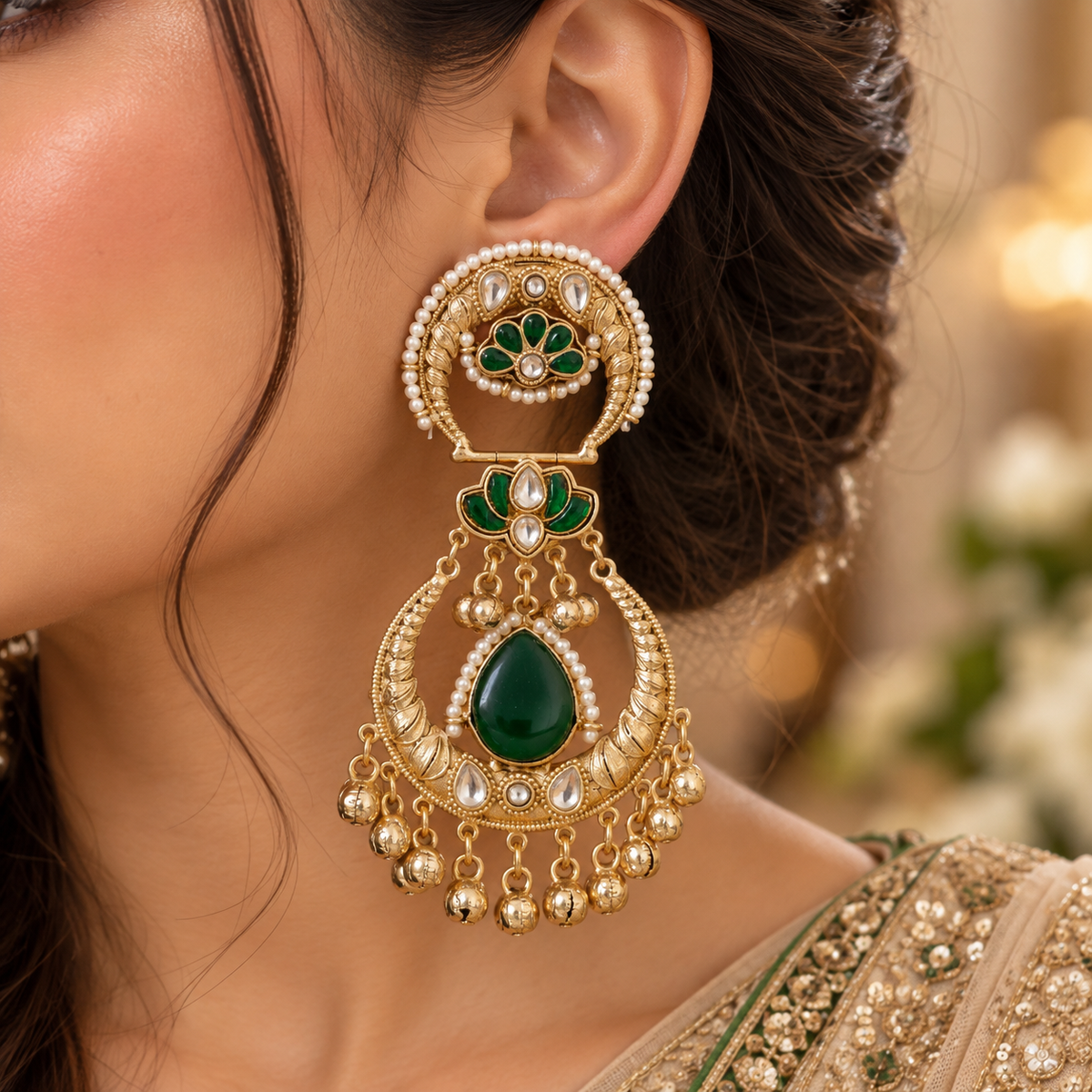Rumi Earrings - Green