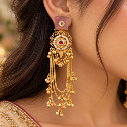 Fiza Earrings - Pink