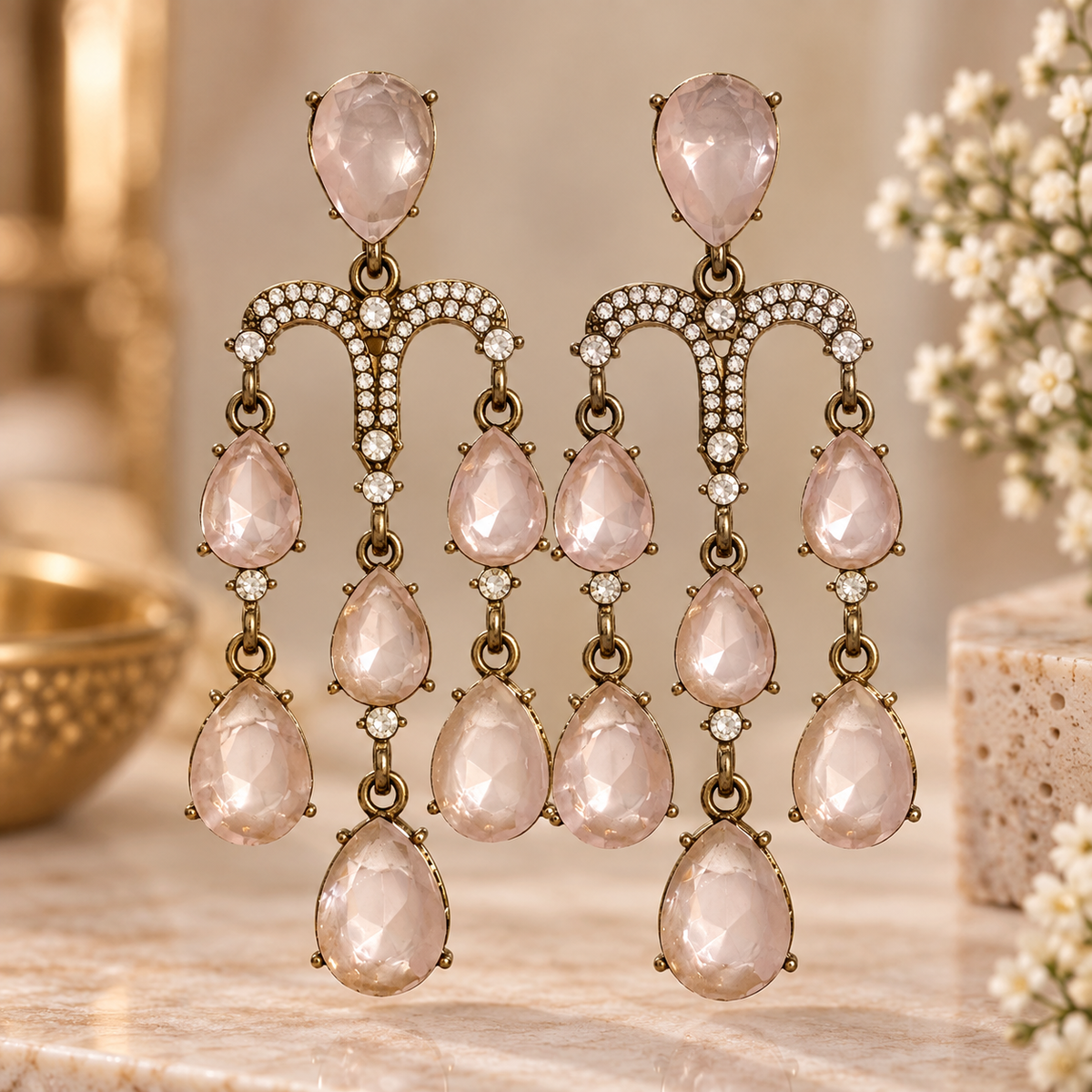 Yukti Earrings - Pink