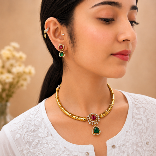 Amreen Hasli Necklace - Multi