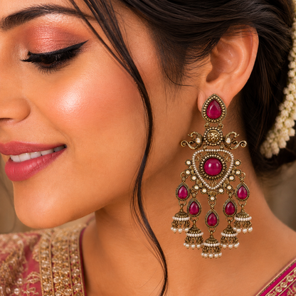 Ishvara Earrings - Fuschia