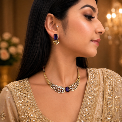 Ruhi Ad Hasli Necklace - Purple
