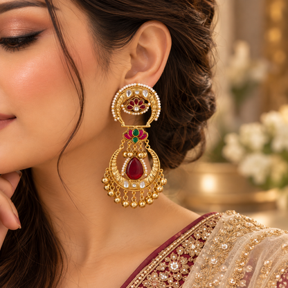 Rumi Earrings - Ruby