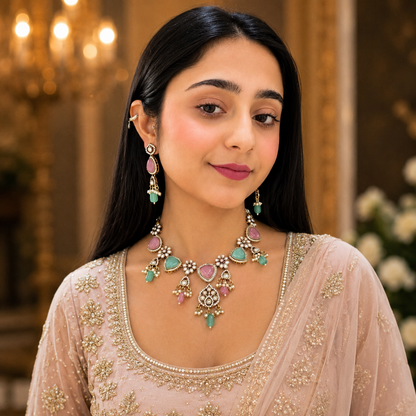 Aranya Moissanite Necklace - Multi