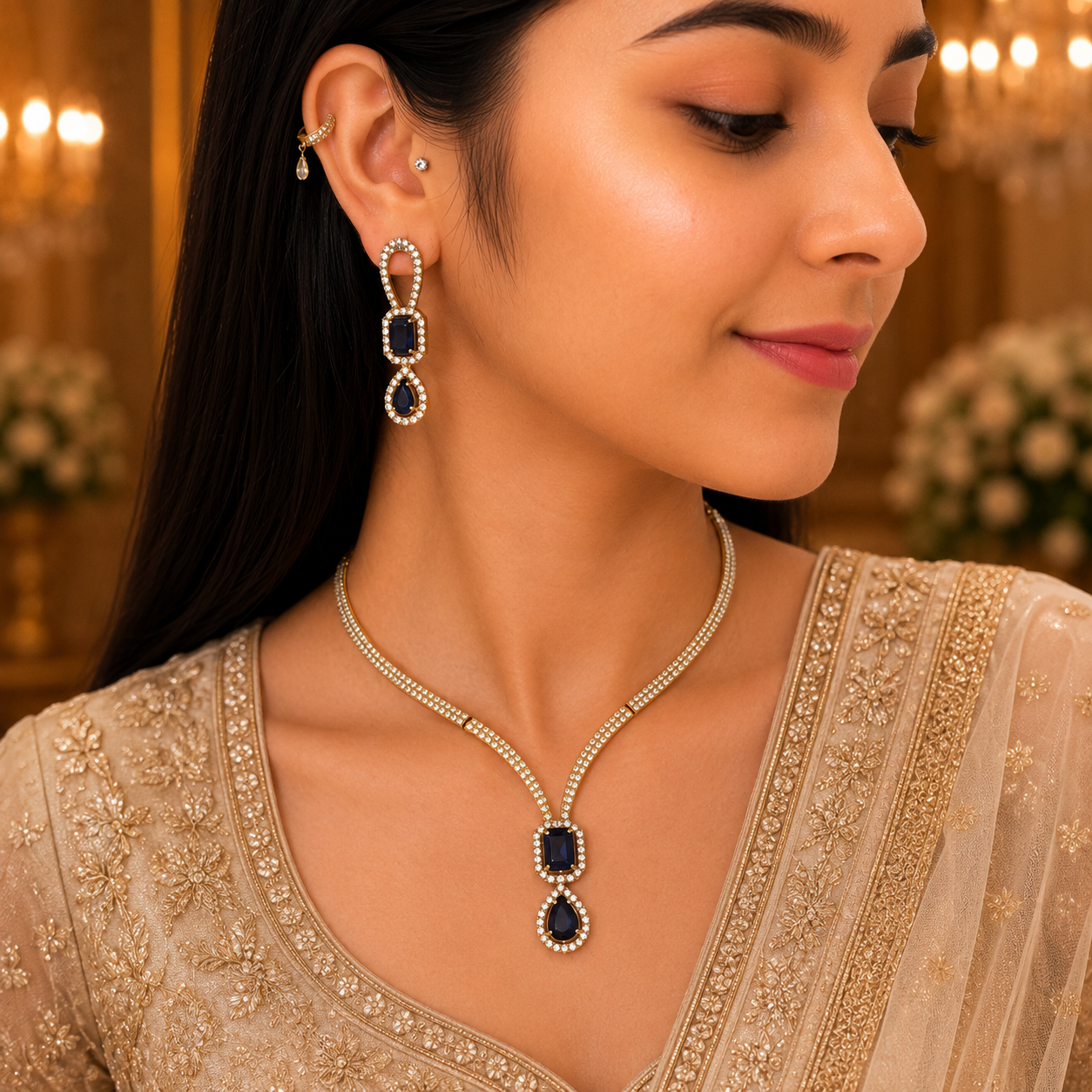Beny Ad Necklace - Blue