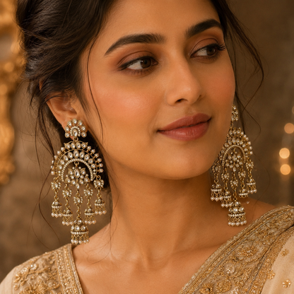 Faiza Earrings - White