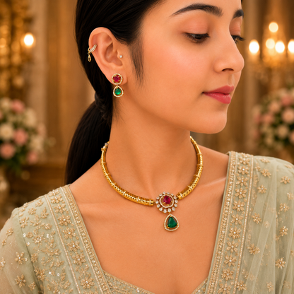 Amreen Hasli Necklace - Multi