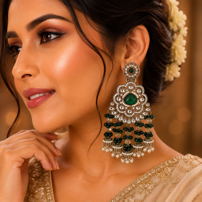 Zinat Earrings - Green