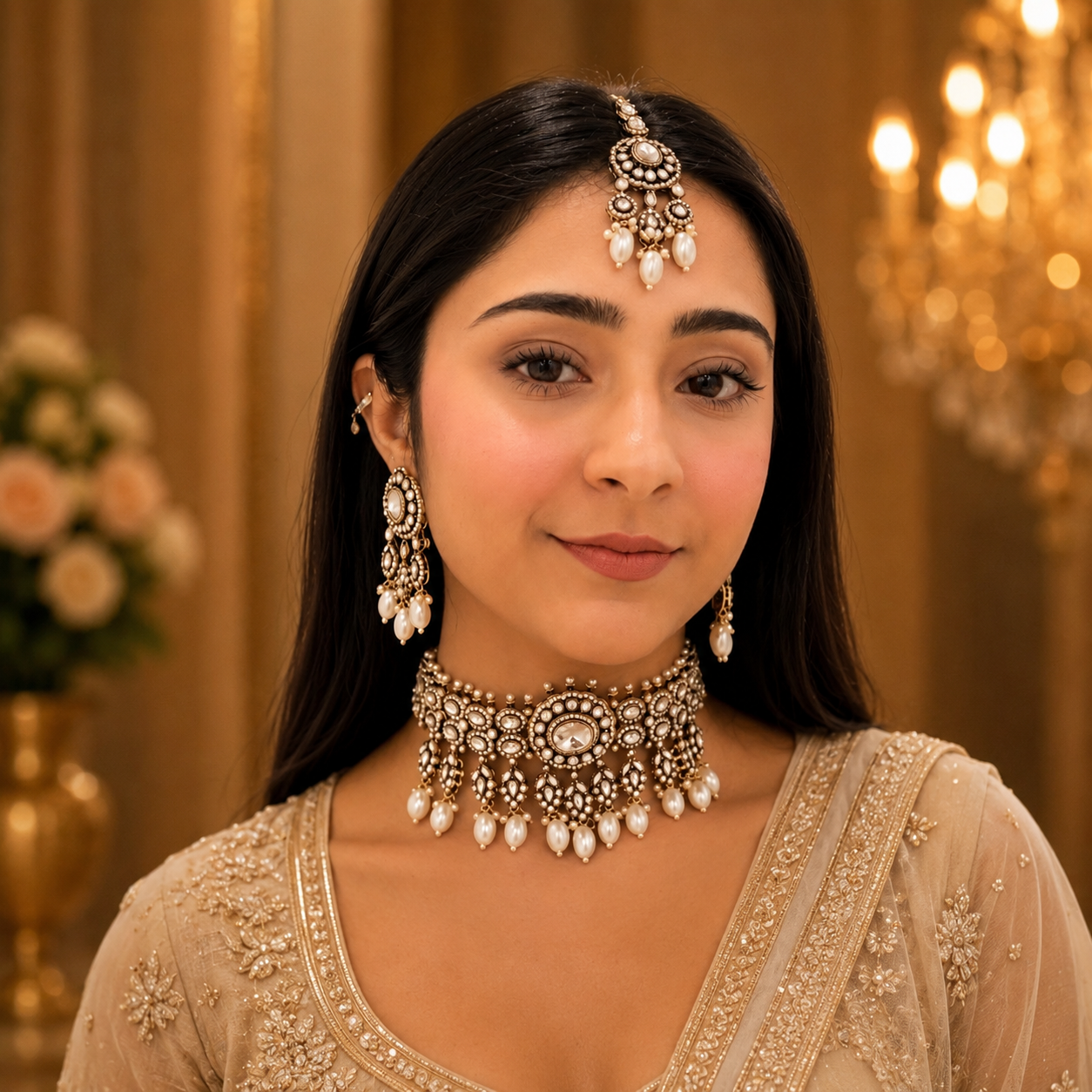 Meera Moissanite Choker - White