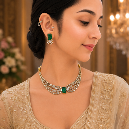 Ruhi Ad Hasli Necklace - Green