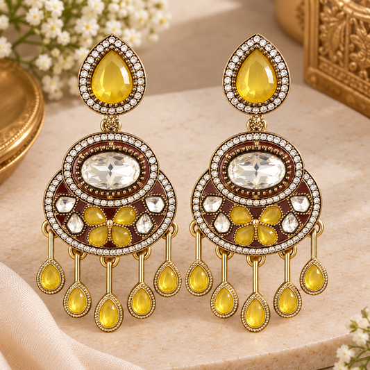 Amaira Earrings - Yellow