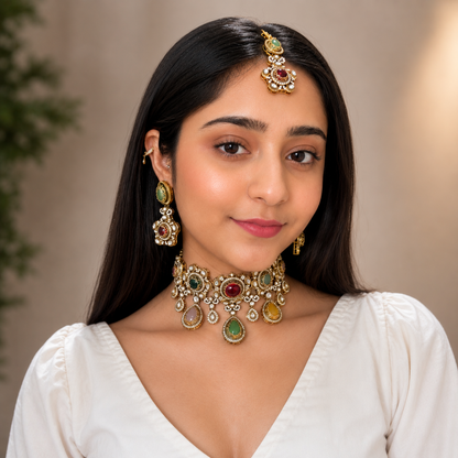 Adya Sabya Choker - Multi