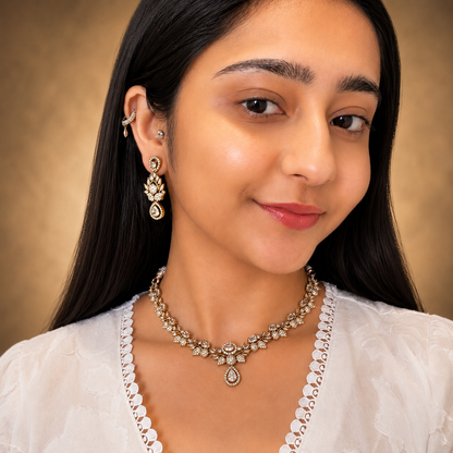 Preeti Ad Necklace - White