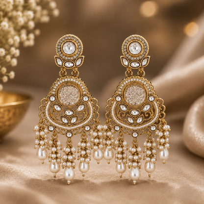 Lizaa Earrings - White