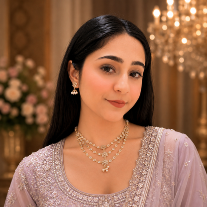 Ria Layered Necklace - White