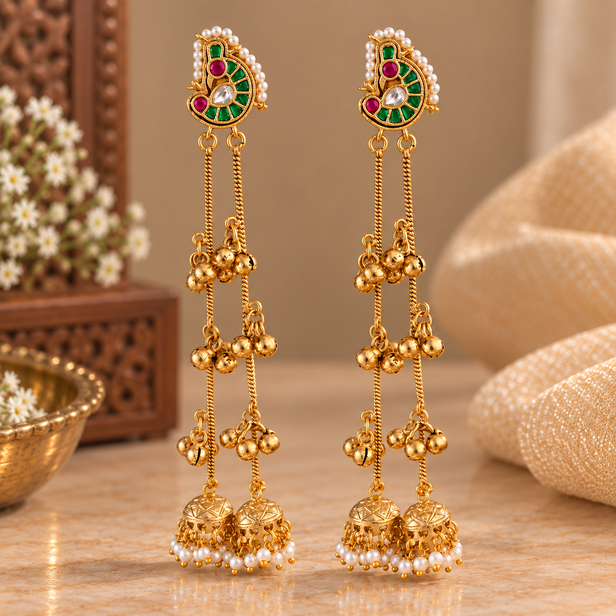 Yukta Earrings - Green