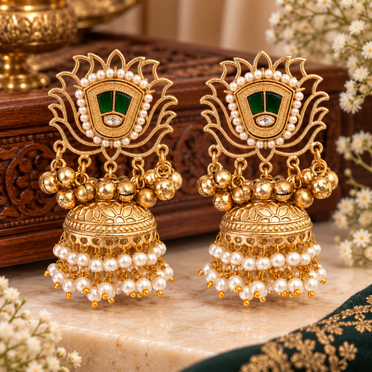 Tara Jhumki - Green
